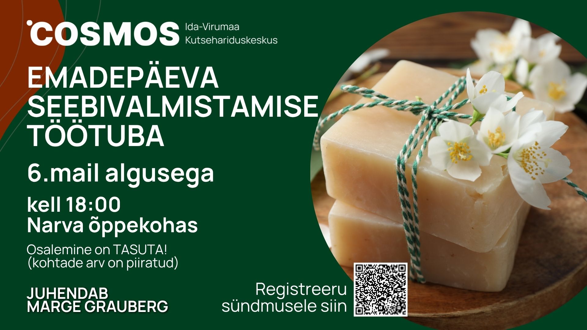 Kas soovid kinkida sel aastal midagi südamlikku, isiklikku ja enda valmistatud? Emadepäeva eel on selleks suurepärane võimalus, sest 6. mail kell 18.00 toimub N