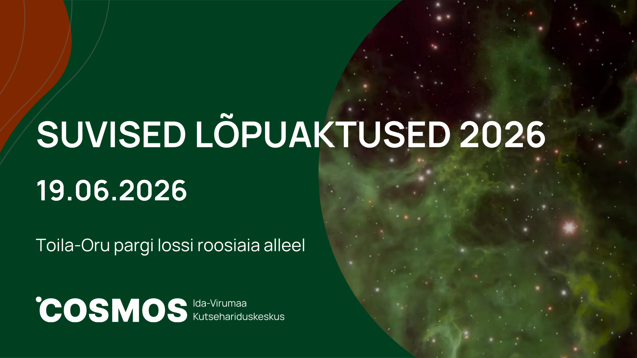 Head lõpetajad, lapsevanemad ja külalised! Suvised lõpuaktused toimuvad 19. juunil 2026 Toila-Oru pargi lossi roosiaia alleel. Parkimine on korraldatud Oru parg